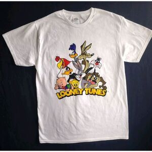Looney Tunes Medium T-Shirt Men's Medium White T Shirt Delta Pro Weight‎